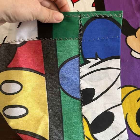 VTG Disney Mickey Mouse Curtain Made In USA 80” X 63” New No Packaging Colorful - Picture 3 of 11